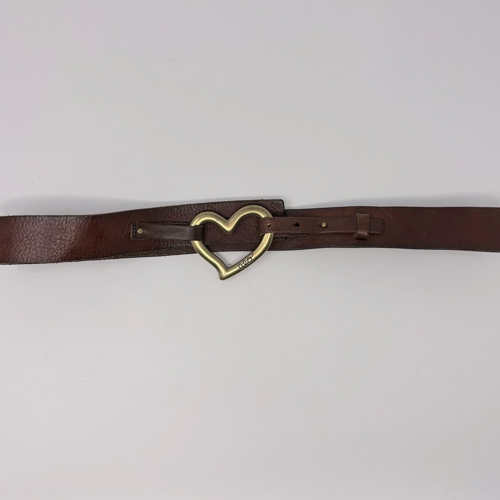 American Eagle Outfitters Brown Belt with Gold Heart Buckle